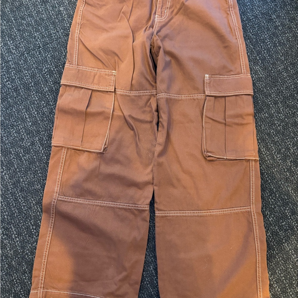 Brown Flare Wide Leg Jeans